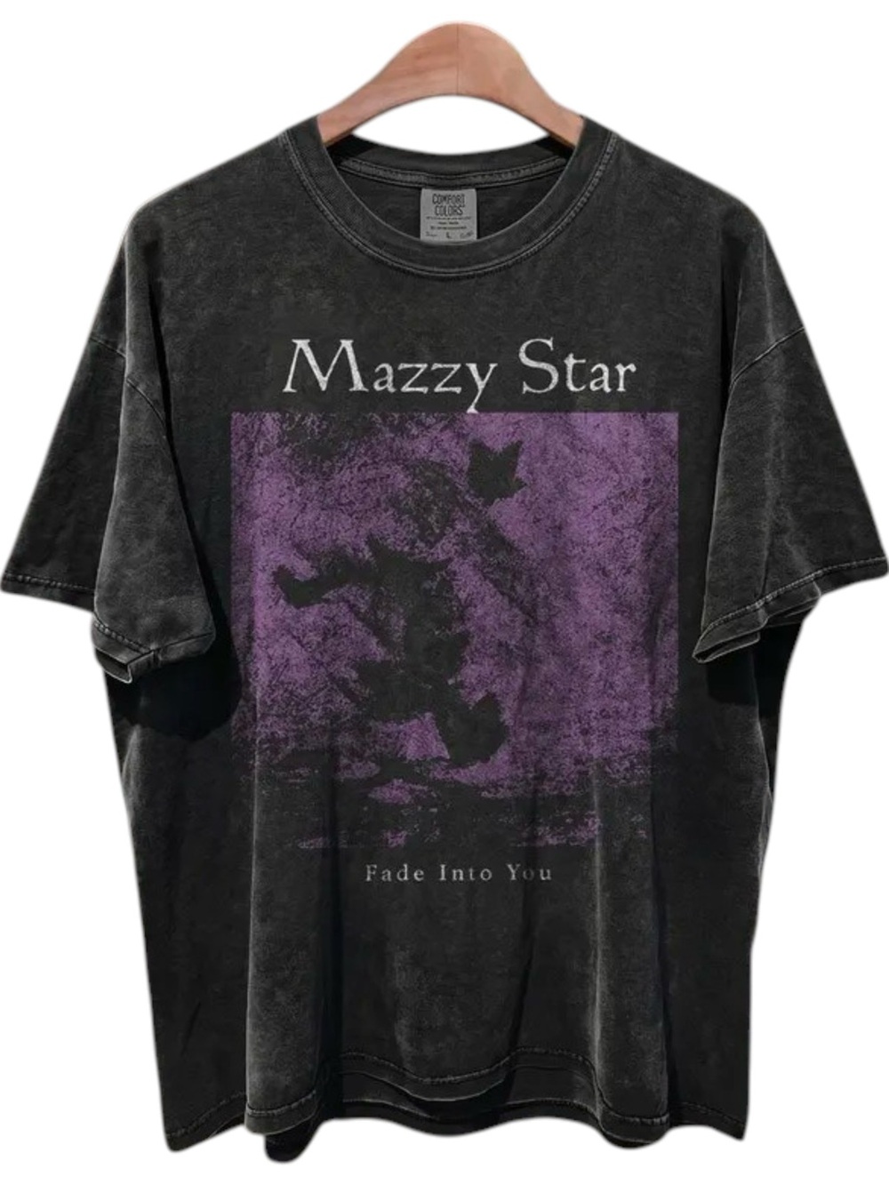 Mazzy Star Fade Into You Band Tee Comfort Colors Washed Black 90s T-Shirt